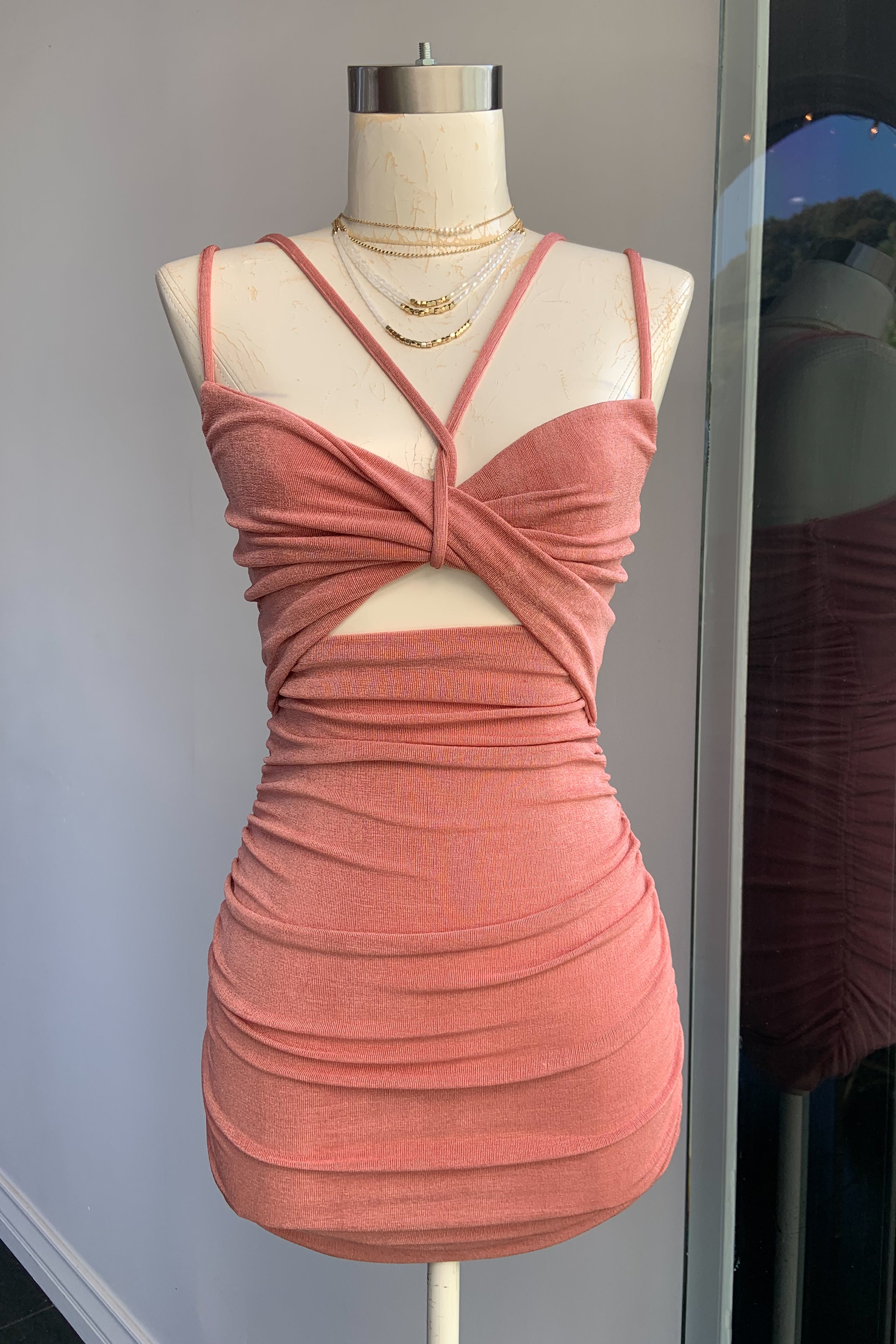 Steinfeld Mini Dress-Rose