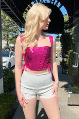 Hilton High Waisted Shorts-White