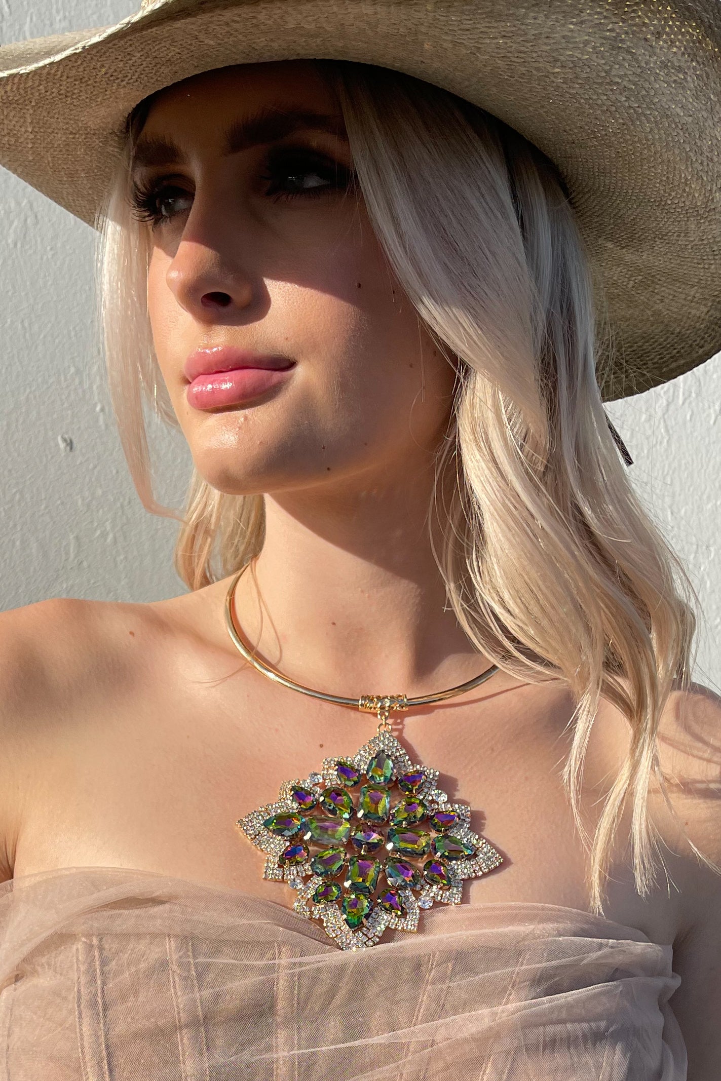 Stained Glass Necklace-Multi