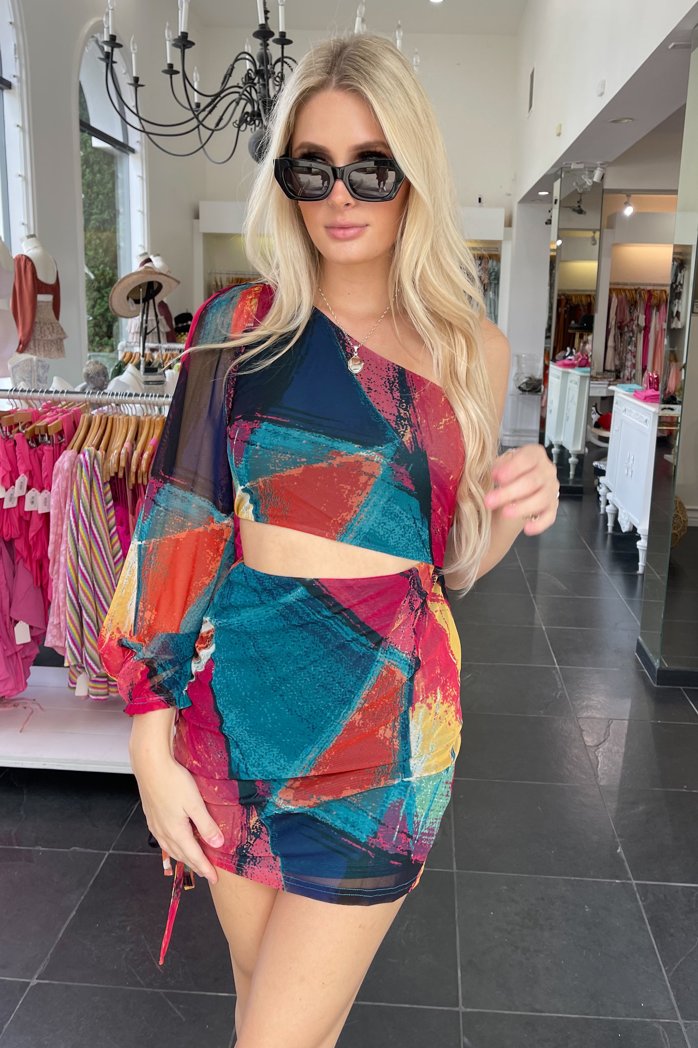 Kesha Mini Dress-Multi