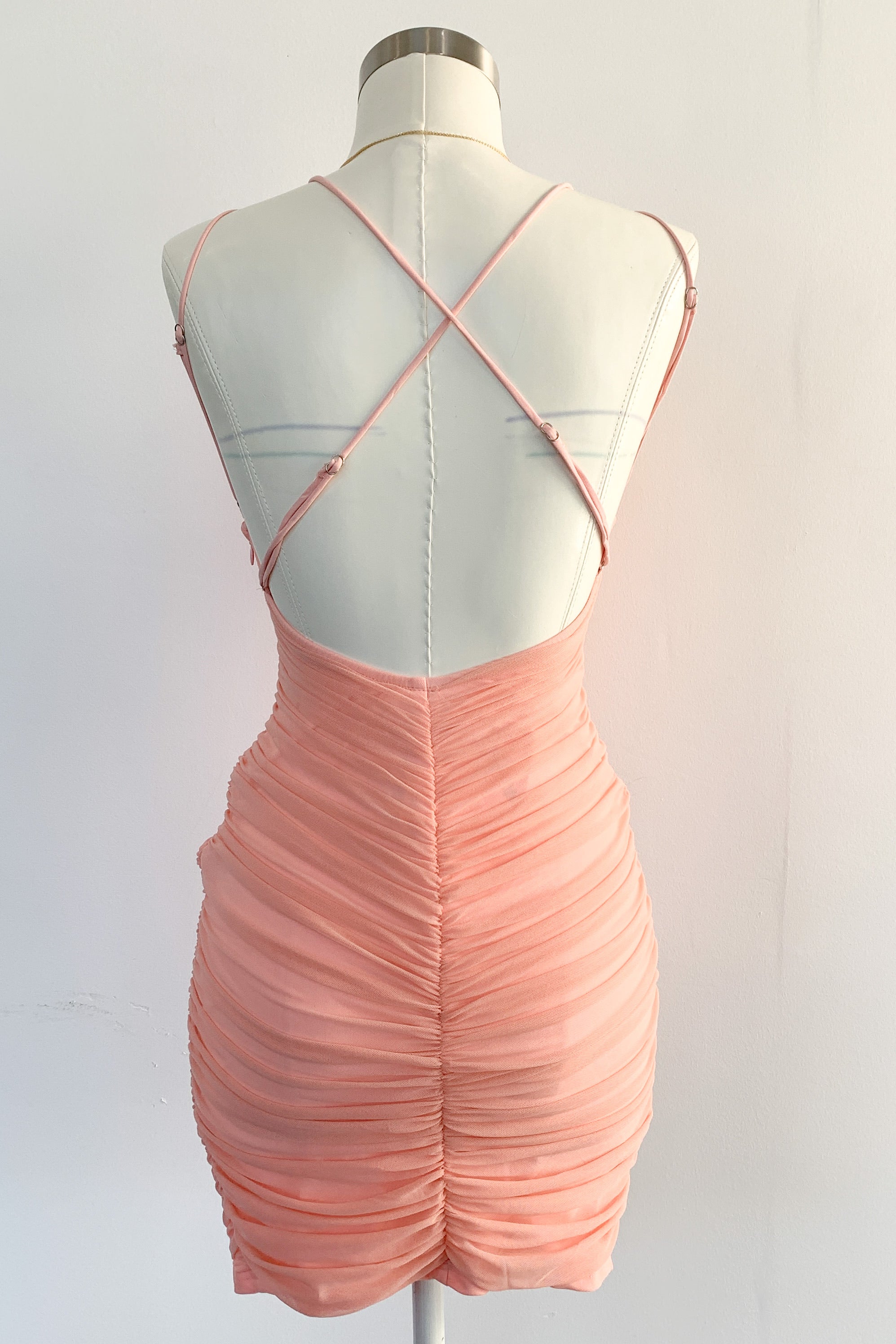Nicollete Dress-Peach