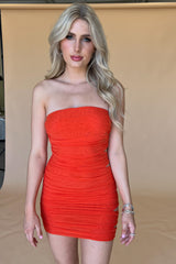 Vegas Lovers Mini Dress-Orange