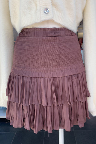 Rwanda Skirt-Taupe + Black