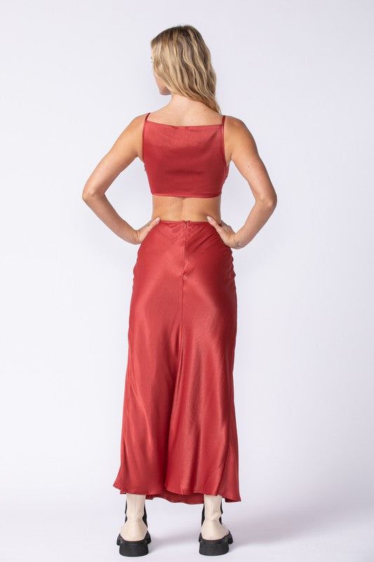 Ruby Rose Midi Dress-Ready Red