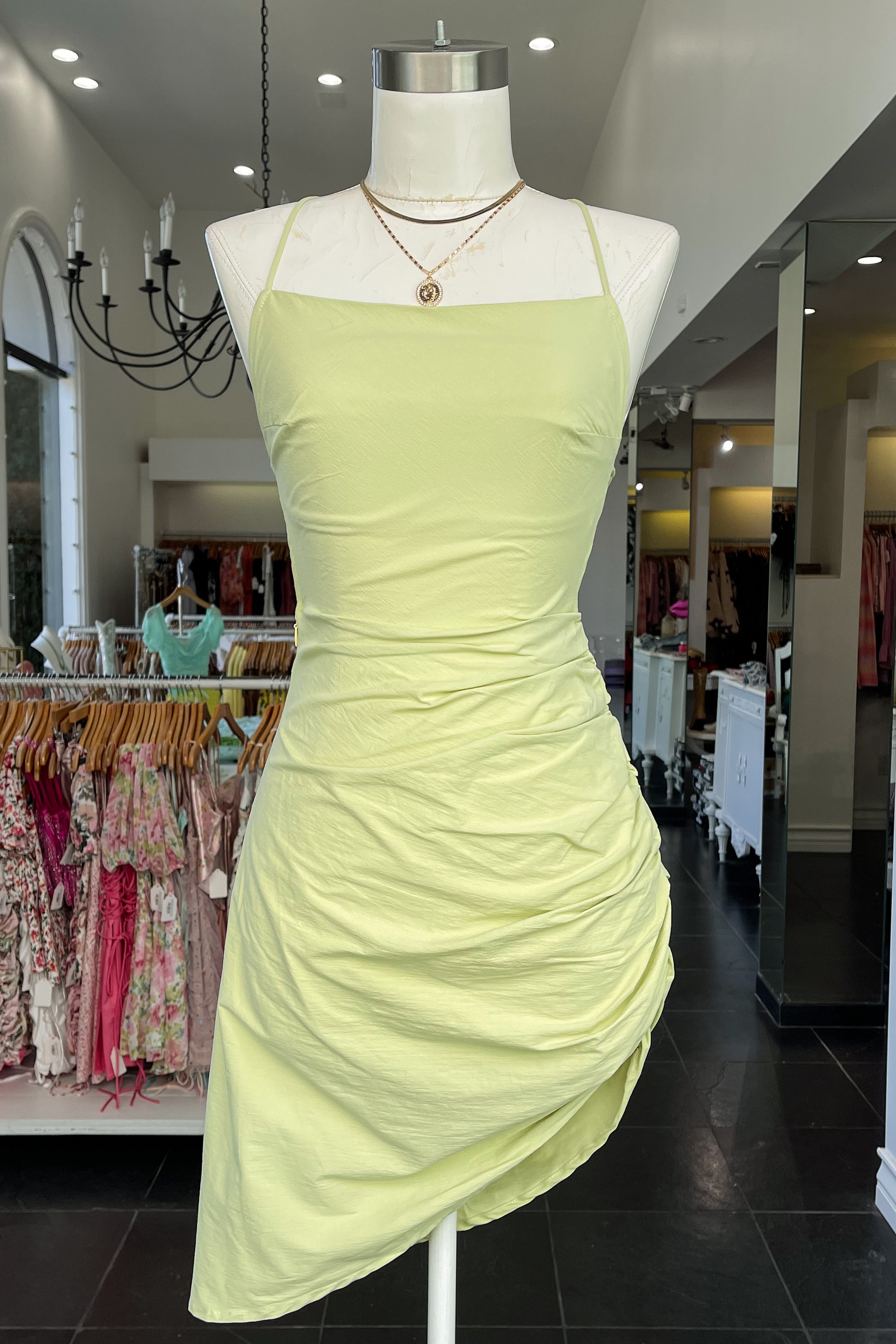 City Heat Dress-Lime