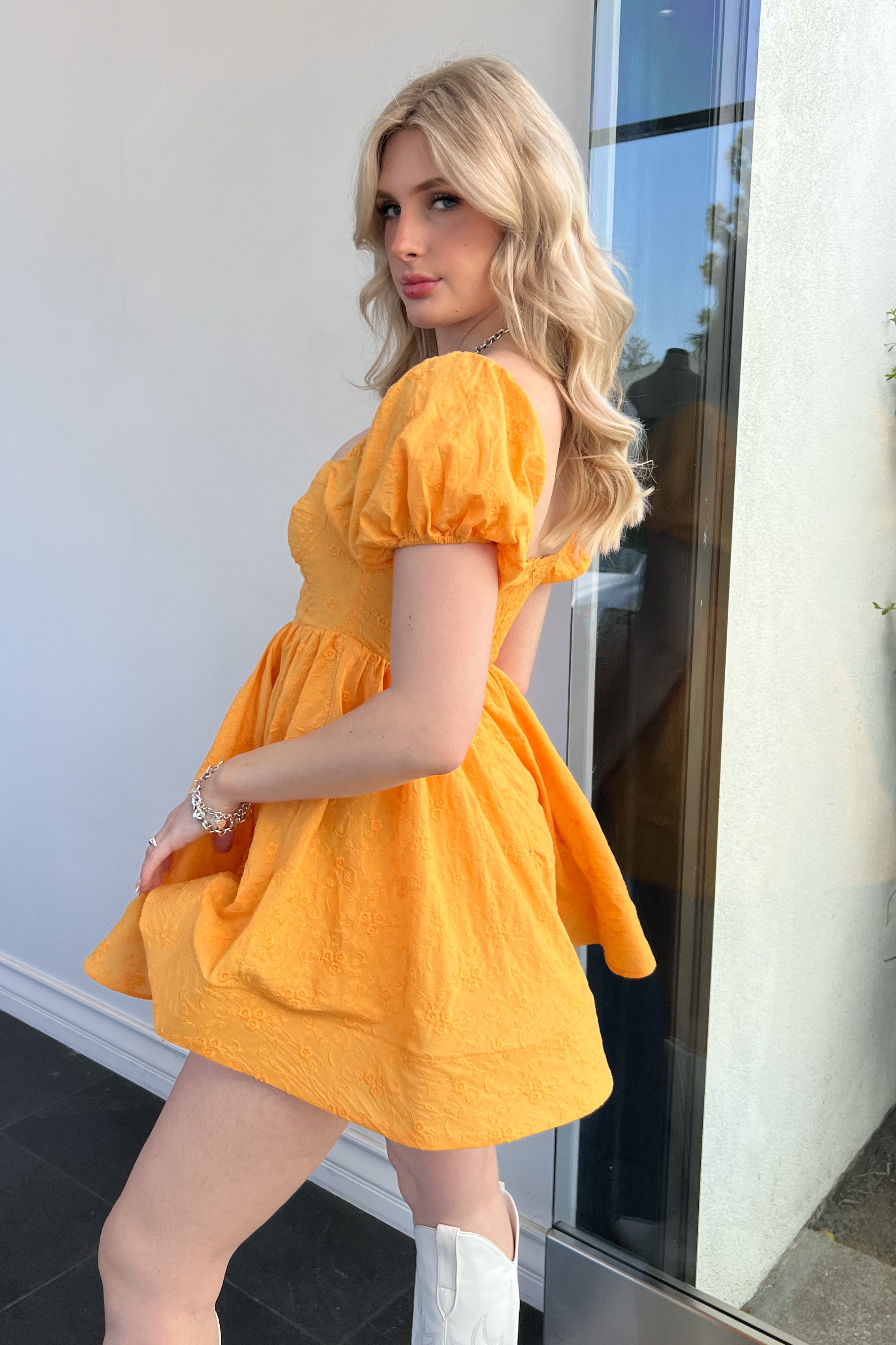 Georgia On My Mind Dress-Marigold