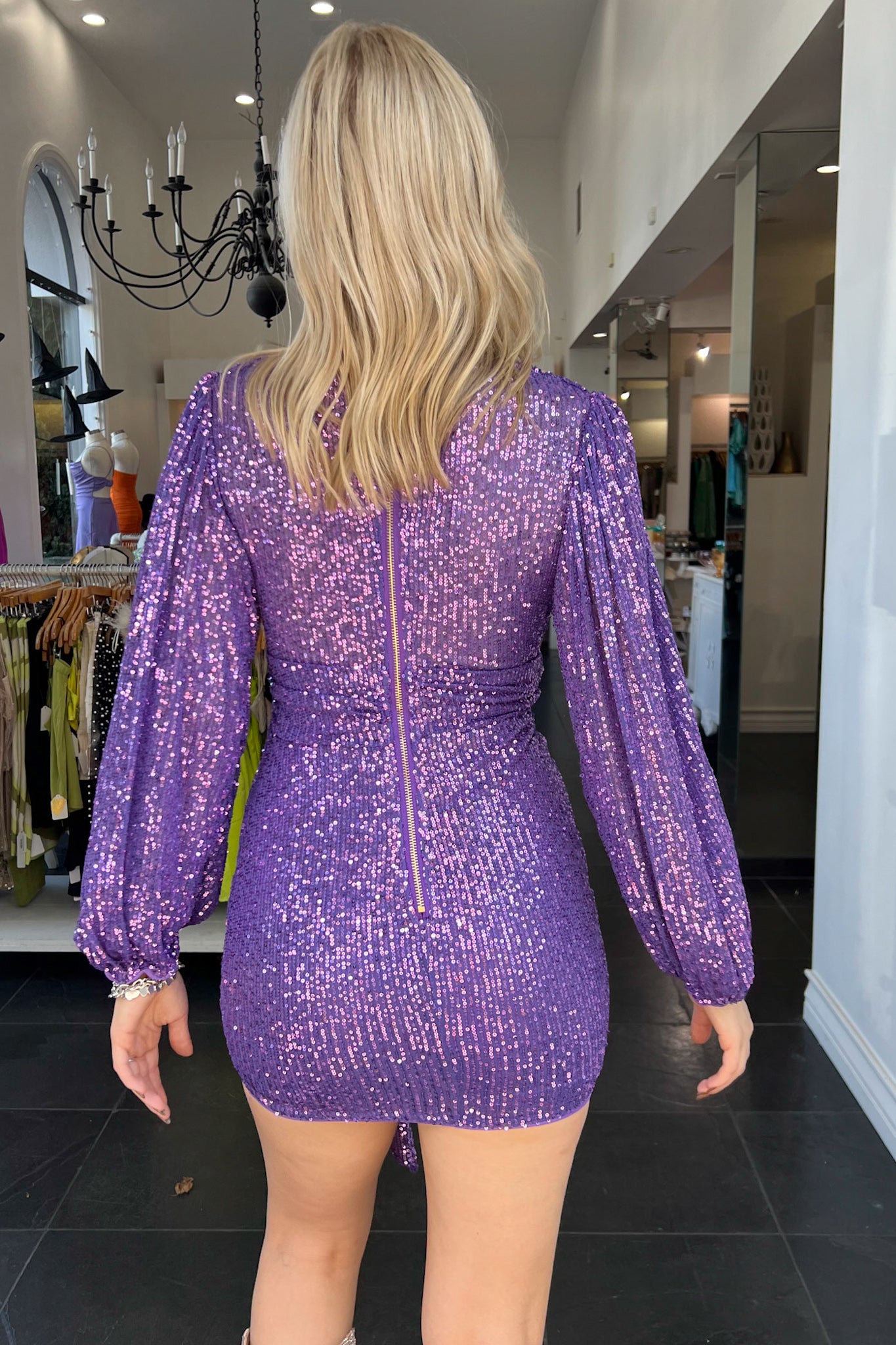 Festive In Paris Dress-Purple