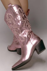 Billini Danilo Western Boot-Pink Metallic