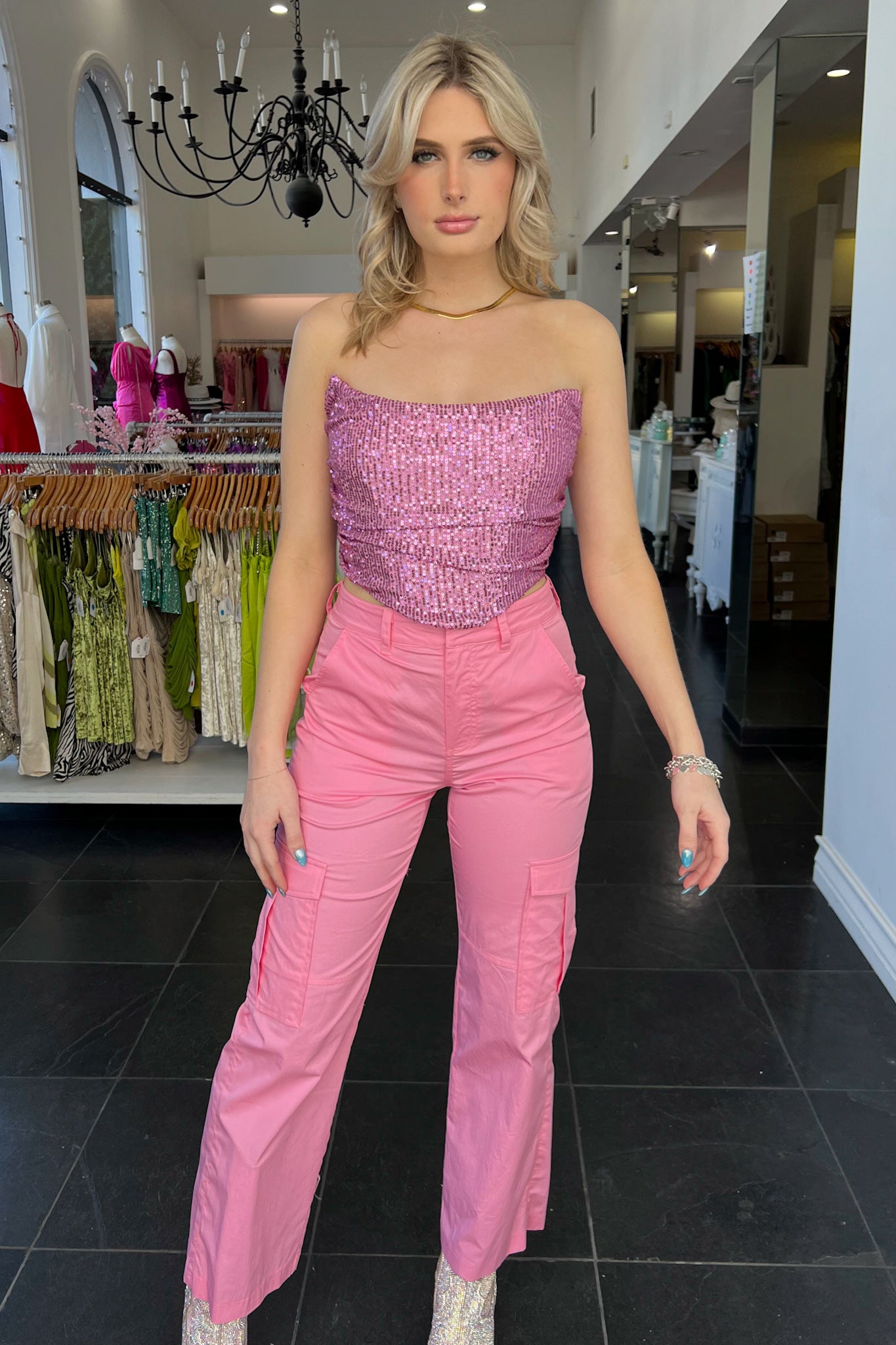 Electric Love Top-Pink