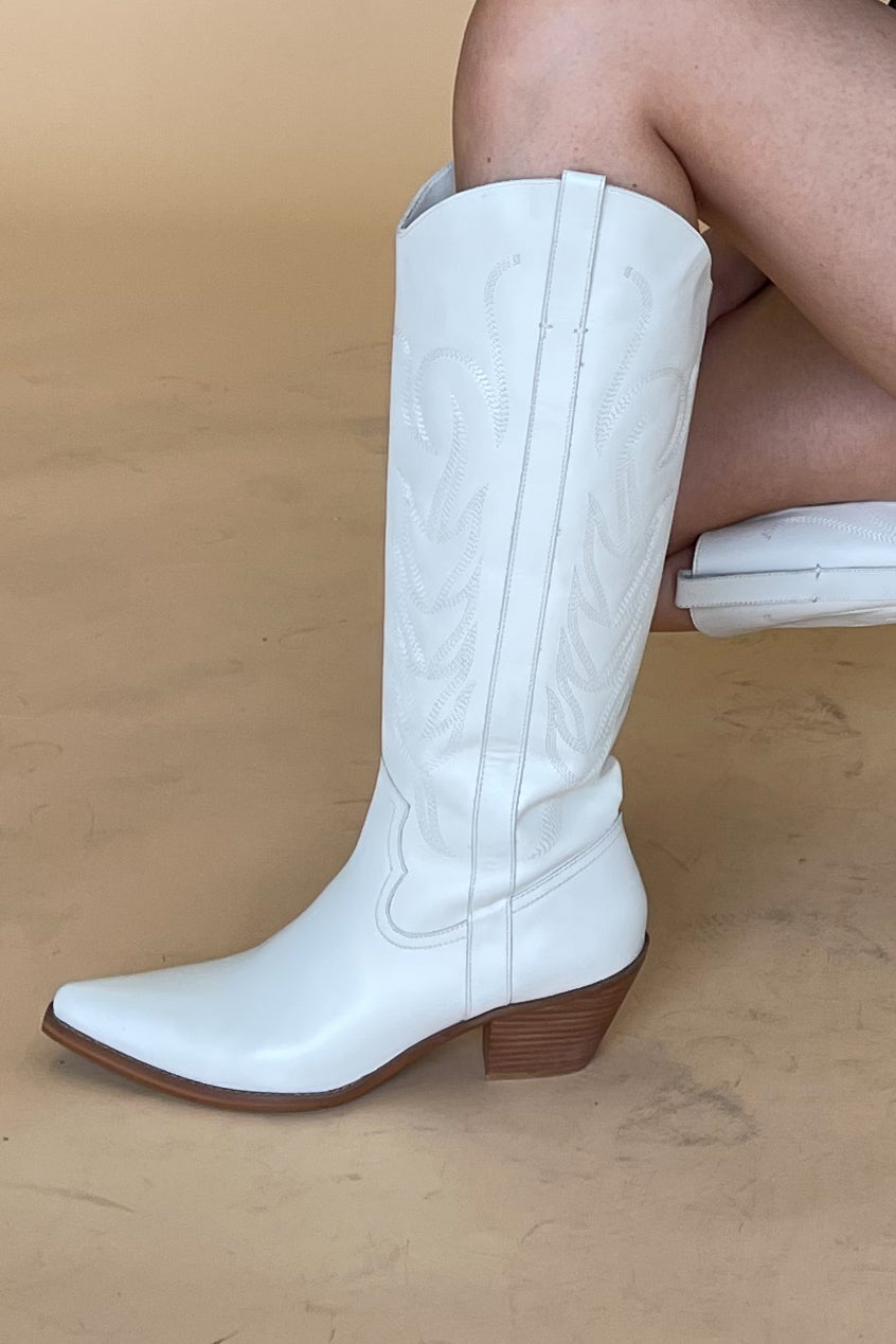 Matisse Agency Western Boot-White