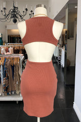 Show You Off Dress-Clay