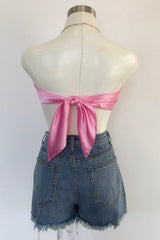 Top Down Scarf Top-Pink