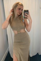 Riviera Maxi Dress-Taupe